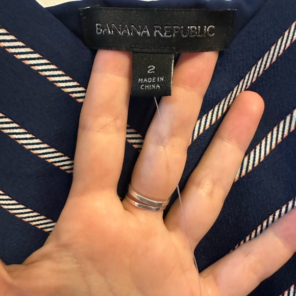 NWOT Blue Striped Banana Republic Dress size 2 - Picture 3 of 6